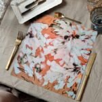 Plato de sitio de papel cuadrado x24unid