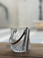 Hielera de vidrio transparente con rombos 900 ml