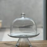 PLATO DE TORTA CON TAPA DE VIDRIO