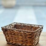 Panera rectangular de fibra natural 22x16 cm