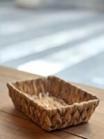 Panera rectangular de fibra natural 20x6 cm