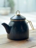 Pava enlosada negra con detalles dorados – 2,8 litros - Image 4