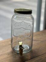 Dispenser de vidrio con detalles dorados - Image 2