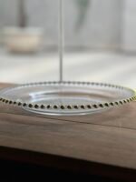 Bandeja de vidrio con diseño esferas