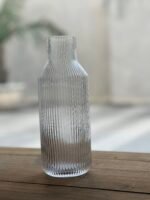 Botellón de vidrio labrado Rib 1 litro transparente - Image 2