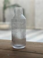 Botellón de vidrio labrado Rib 1 litro transparente - Image 3