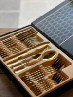 Juego de Cubiertos x 24 – Acero Inoxidable Dorado - Image 2