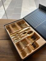 Juego de Cubiertos x 24 – Acero Inoxidable Dorado - Image 4