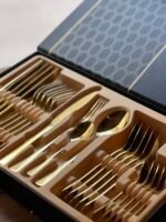 Juego de Cubiertos x 24 – Acero Inoxidable Dorado