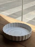 Tartera de cerámica redonda 28 cm – Blanco