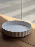 Tartera de cerámica redonda 28 cm – Blanco - Image 2