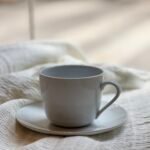 Taza Mug 500 ml + Plato Tsuji Línea Recta – Set x2 Blanco