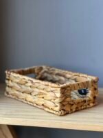 Canasto Organizador de Mimbre Seagrass Jacinto 25 x 16 cm