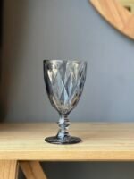 Set x6 Copas Labradas Rombo Color Humo