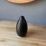 Jarrón de Cerámica Negro Alegra – 8 x 8 x 14 cm