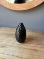 Jarrón de Cerámica Negro Alegra – 8 x 8 x 14 cm