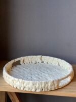 Bandeja Circular Vinch White 25 x 5 cm